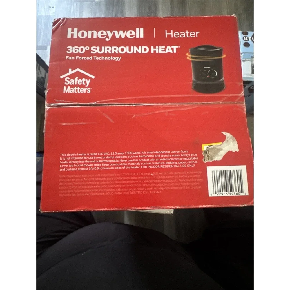 Honeywell‎ 360 Degree Surround Heat 1500W Fan Forced Heater Black